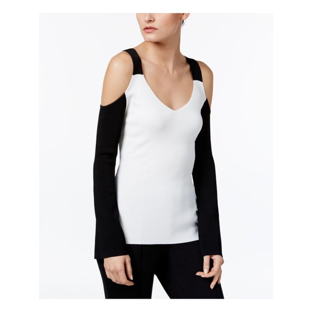YYIGAL Womens Black Cut Out Long Sleeve Jewel Neck Sweater Size: XL